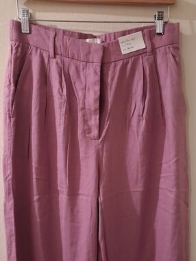 Abercrombie & Fitch Ultra High Wide Leg Rose-Mauve Trousers